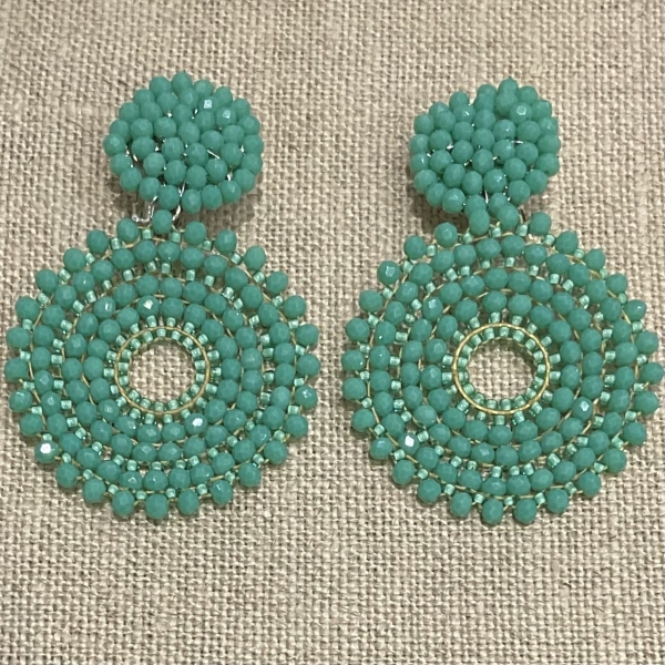 boucles d'oreilles clips couleurs