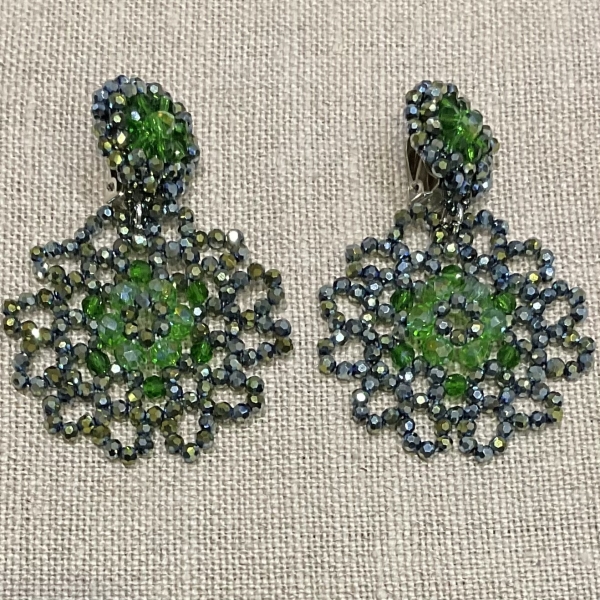 boucles d'oreilles clips couleurs