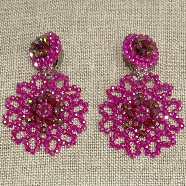 boucles d'oreilles clips couleurs