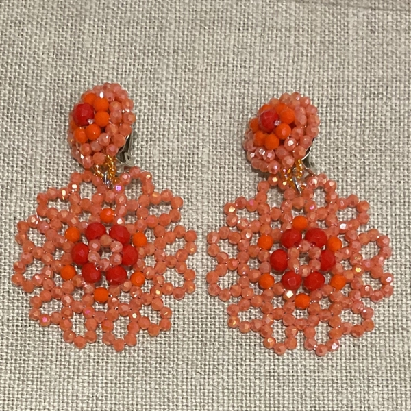 boucles d'oreilles clips couleurs