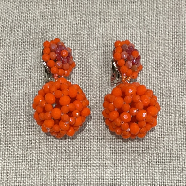 boucles d'oreilles clips couleurs