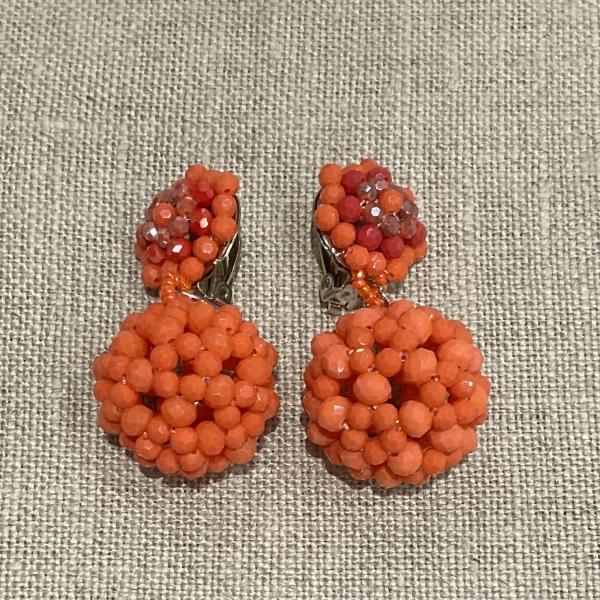 boucles d'oreilles clips couleurs