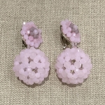 boucles d'oreilles clips rose pâle