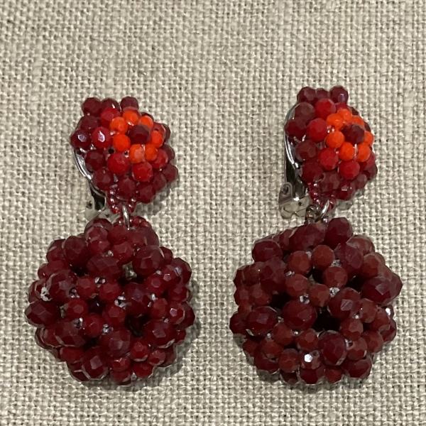 boucles d'oreilles clips couleurs