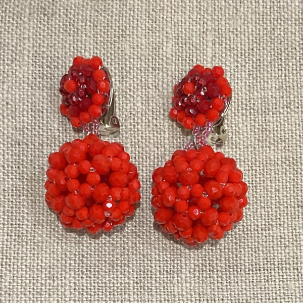 boucles d'oreilles clips couleurs