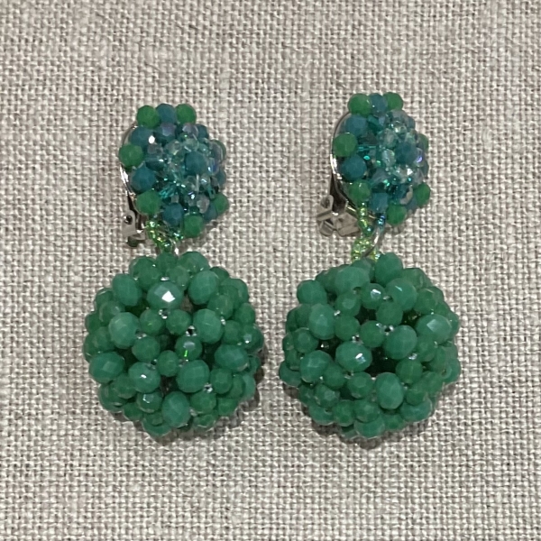 boucles d'oreilles clips couleurs