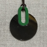 Colliers de corne de buffle naturelle couleur laquée