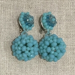 boucles d'oreilles clips couleurs