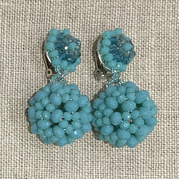 boucles d'oreilles clips couleurs