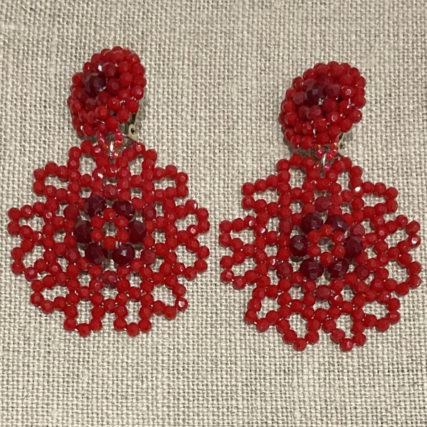 boucles d'oreilles clips couleurs