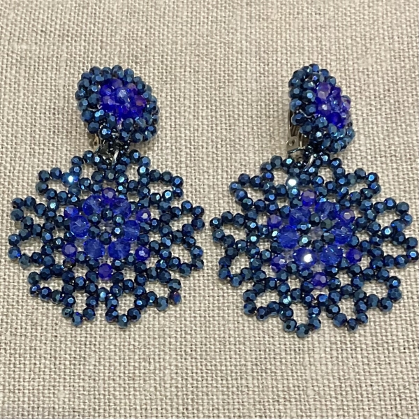 boucles d'oreilles clips couleurs