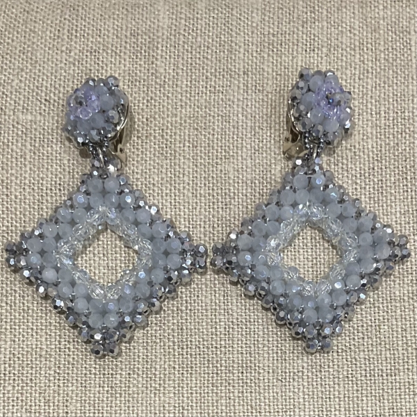 boucles d'oreilles clips couleurs