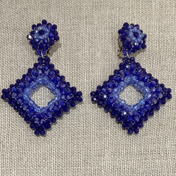 boucles d'oreilles clips couleurs