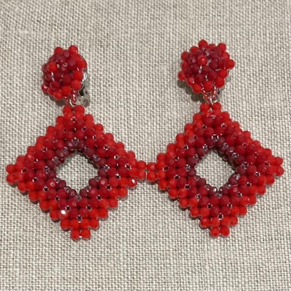 boucles d'oreilles clips couleurs