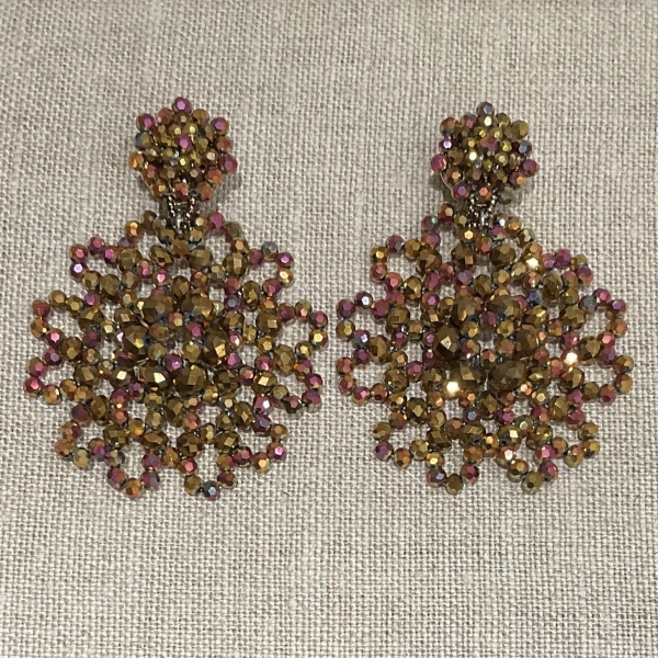 boucles d'oreilles clips couleurs