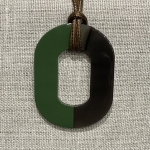 Colliers de corne de buffle naturelle couleur laquée