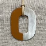 Colliers de corne de buffle naturelle couleur laquée