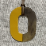 Colliers de corne de buffle naturelle couleur laquée