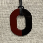 Colliers de corne de buffle naturelle couleur laquée