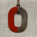 Colliers de corne de buffle naturelle couleur laquée