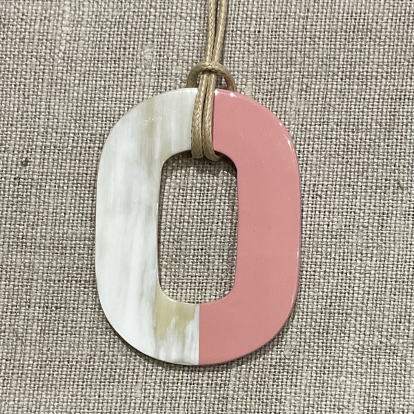 Colliers de corne de buffle naturelle couleur laquée