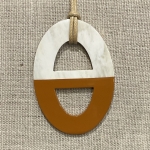 Collier corne de buffle naturelle couleur laquée