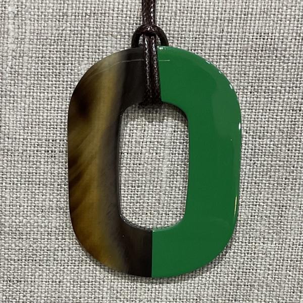 Colliers de corne de buffle naturelle couleur laquée