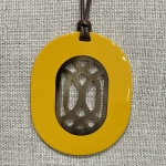 Colliers de corne de buffle naturelle couleur laquée