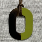 Colliers de corne de buffle naturelle couleur laquée