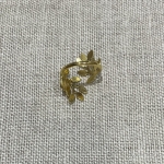 bague acier inoxydable ajustable feuille