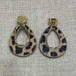 boucles d'oreilles clips panthère léopard