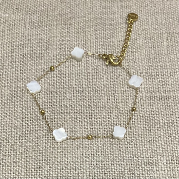 bracelet acier inoxydable et nacre
