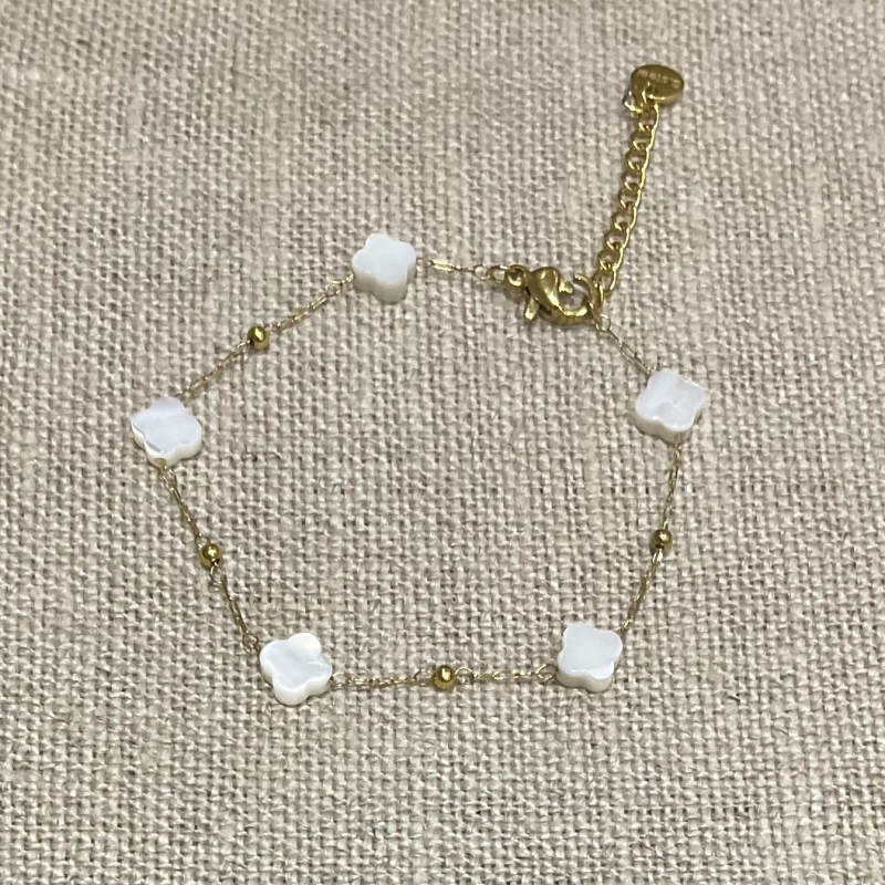 bracelet acier inoxydable et nacre