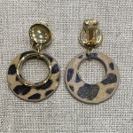 boucles d'oreilles clips panthère léopard