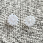 boucles d'oreille nacre clips fleurs
