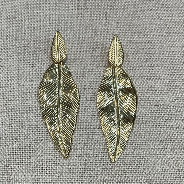 Boucles d'oreilles percé acier inoxydable doré