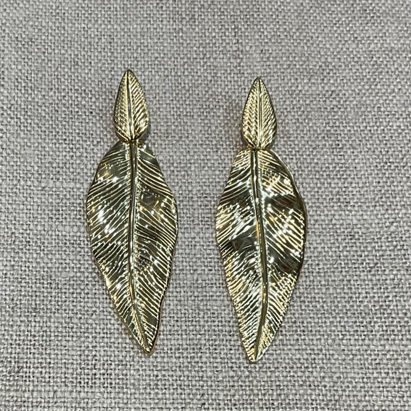 Boucles d'oreilles percé acier inoxydable doré