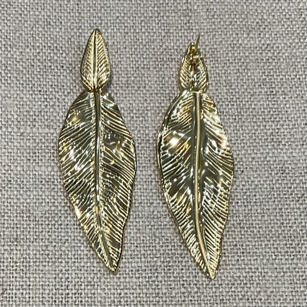 Boucles d'oreilles percé acier inoxydable doré