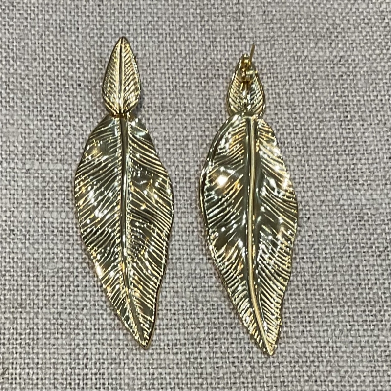 Boucles d'oreilles percé acier inoxydable doré