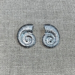 boucles d'oreilles acier inoxydable argenté