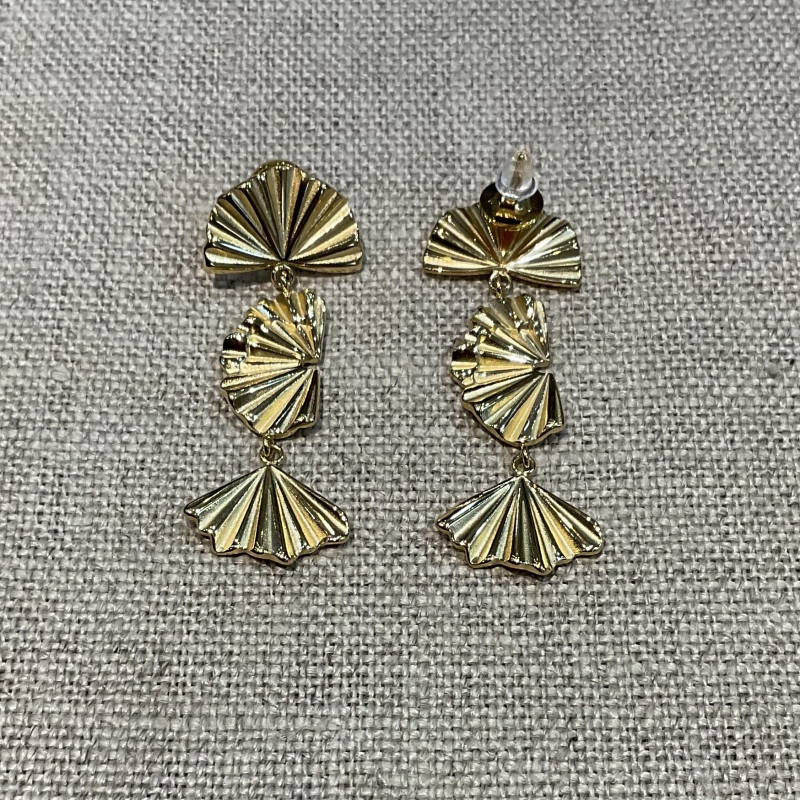 boucles d'oreilles acier inoxydable doré