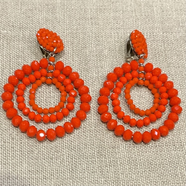 boucles d'oreilles clips couleurs