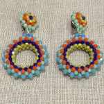 boucles d'oreilles clips couleurs