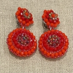 boucles d'oreilles clips couleurs