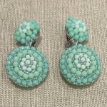 boucles d'oreilles clips couleurs