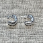 boucles d'oreilles acier inoxydable argenté