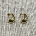 Boucles d'oreilles percé acier inoxydable doré
