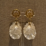 Boucles d’oreilles Clips fleurs nacre made in France