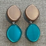 Boucle d’oreille clip résine made in France