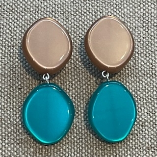 Boucle d’oreille clip résine made in France